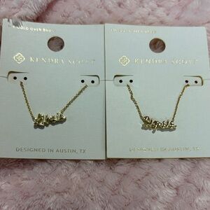 Kendra Scott Gold Script Necklace